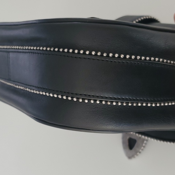 Marc Jacobs Jane Leather Saddle Crossbody Bag with Embelished Crystals - Picture 13 of 14